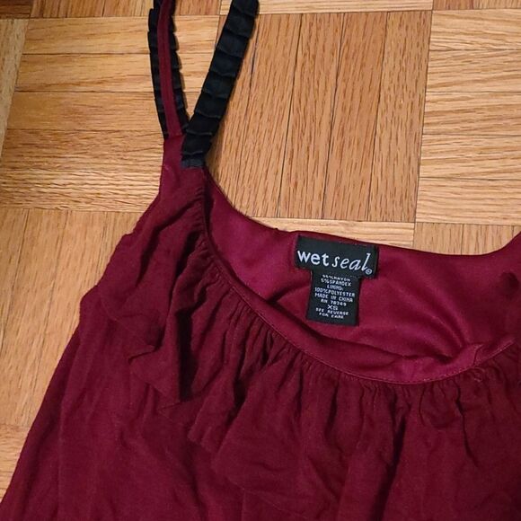 Wet Seal Maroon Tank XS - Picture 2 of 2